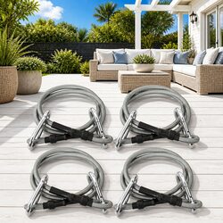 Durable Ropes with Carabiner 4 Pcs Set for Outdoor Use