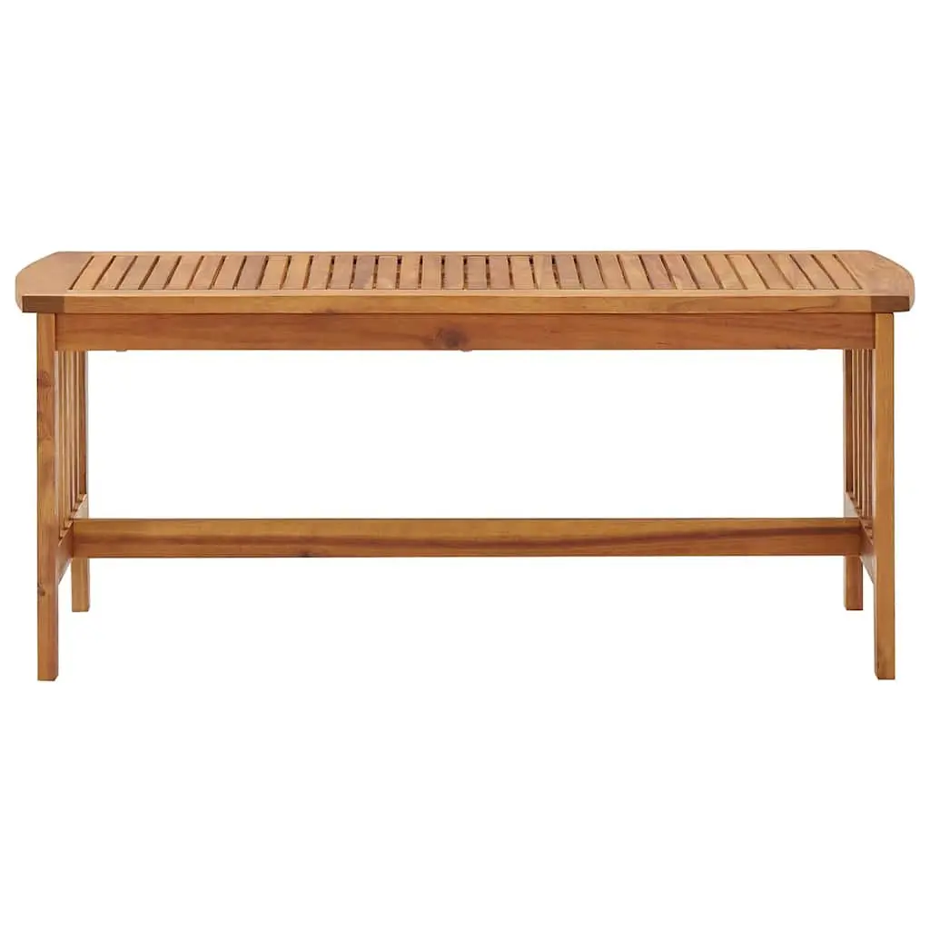Solid Acacia Wood Coffee Table with Slatted Top