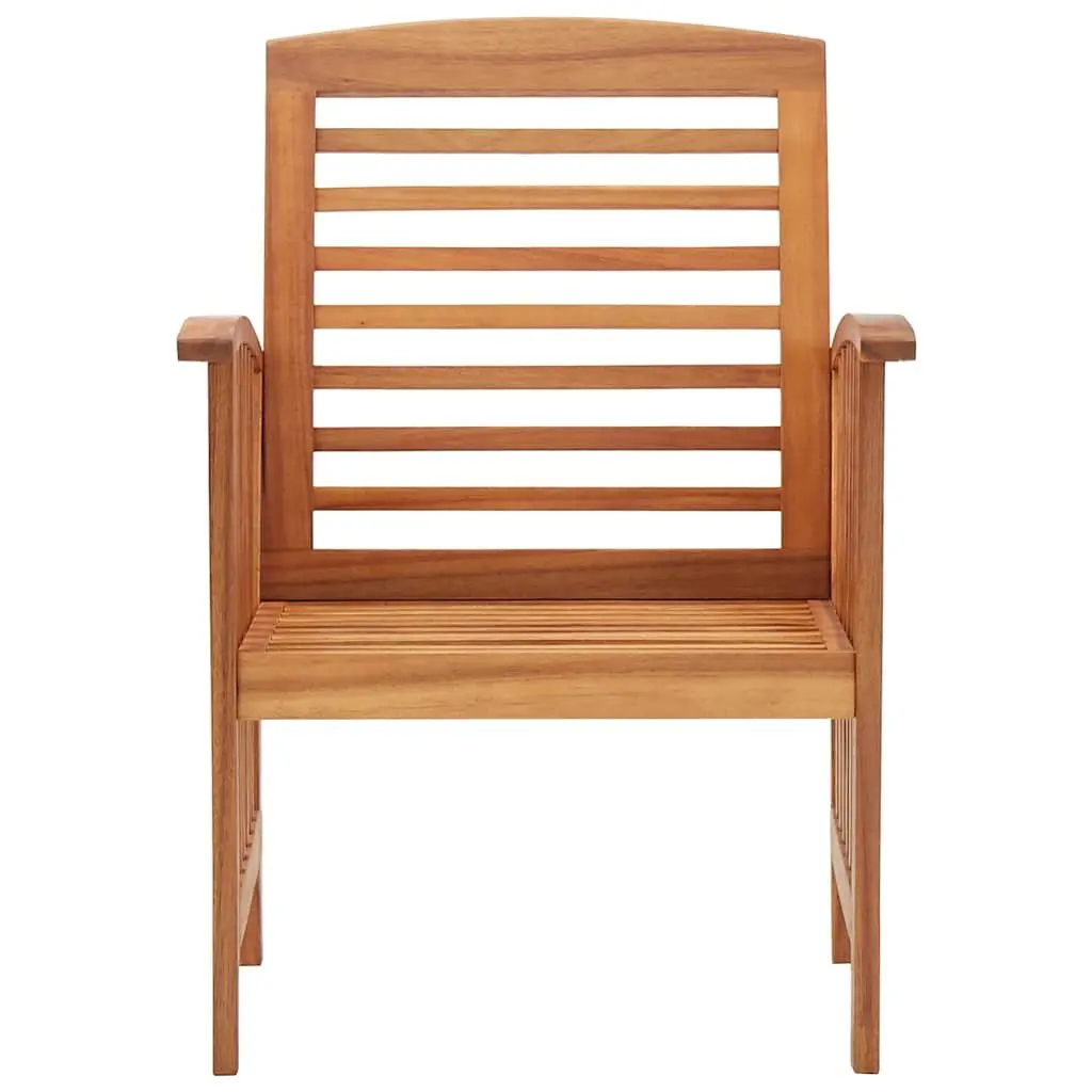 Garden Chairs Wooden Outdoor Patio Seating Furniture Brown 2 Piece