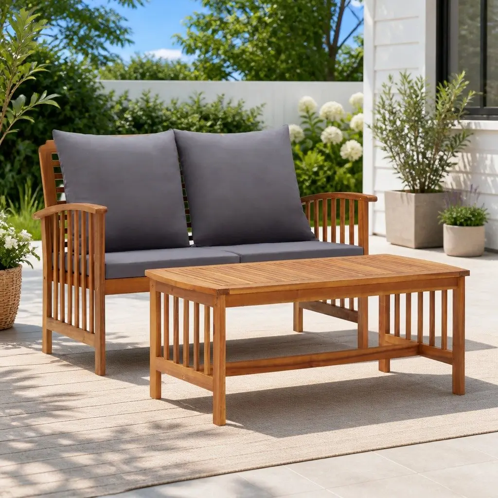 2 Piece Garden Lounge Set for Outdoor Spaces