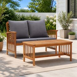 2 Piece Garden Lounge Set for Outdoor Spaces