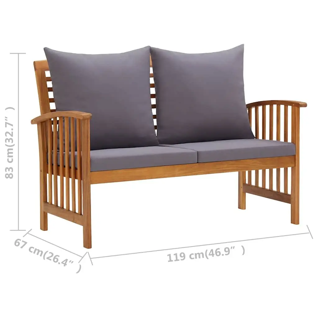 2 Piece Garden Lounge Set for Outdoor Spaces