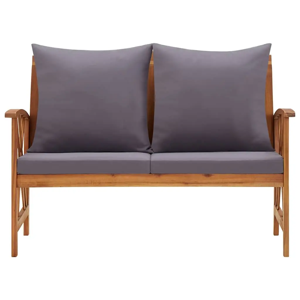 Outdoor Garden Bench 119cm with Cushions