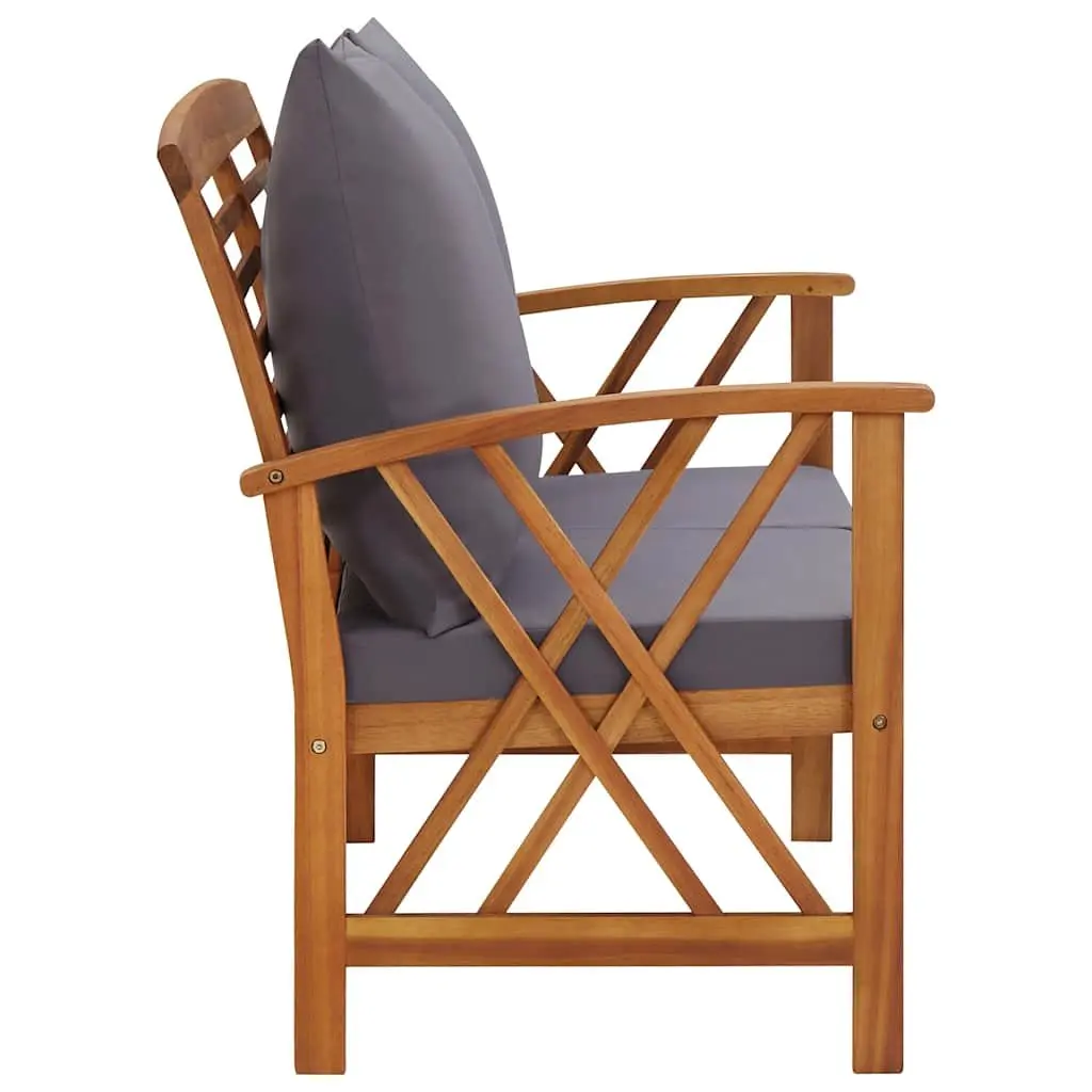 Outdoor Garden Bench 119cm with Cushions