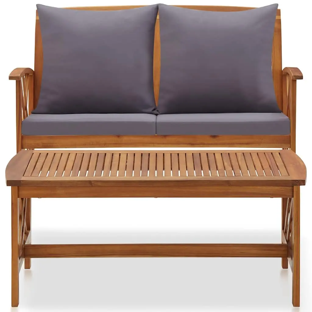 2-Piece Garden Lounge Set with Bench and Coffee Table