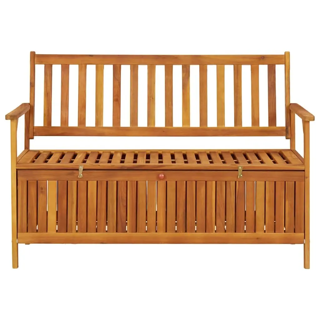 120cm Wooden Outdoor Storage Bench with Backrest