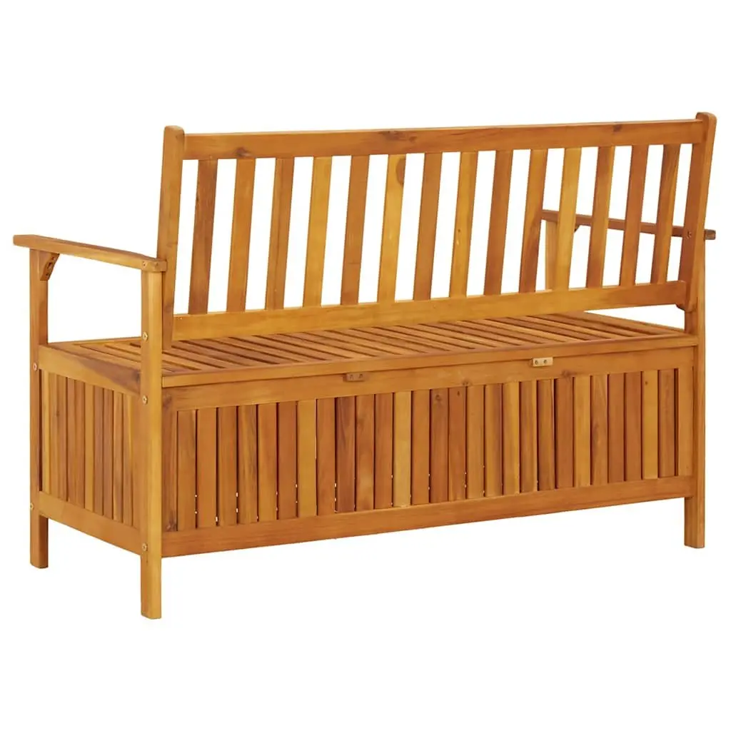 120cm Wooden Outdoor Storage Bench with Backrest