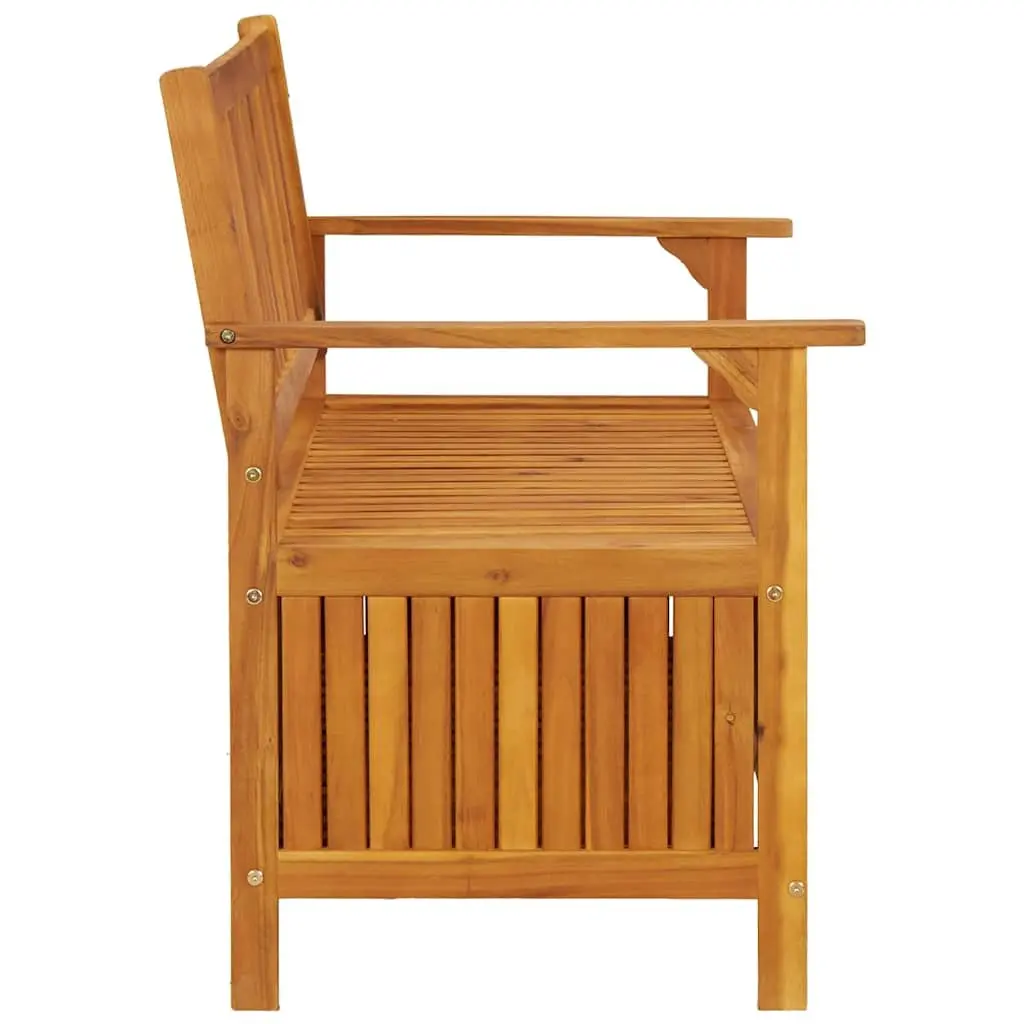 120cm Wooden Outdoor Storage Bench with Backrest
