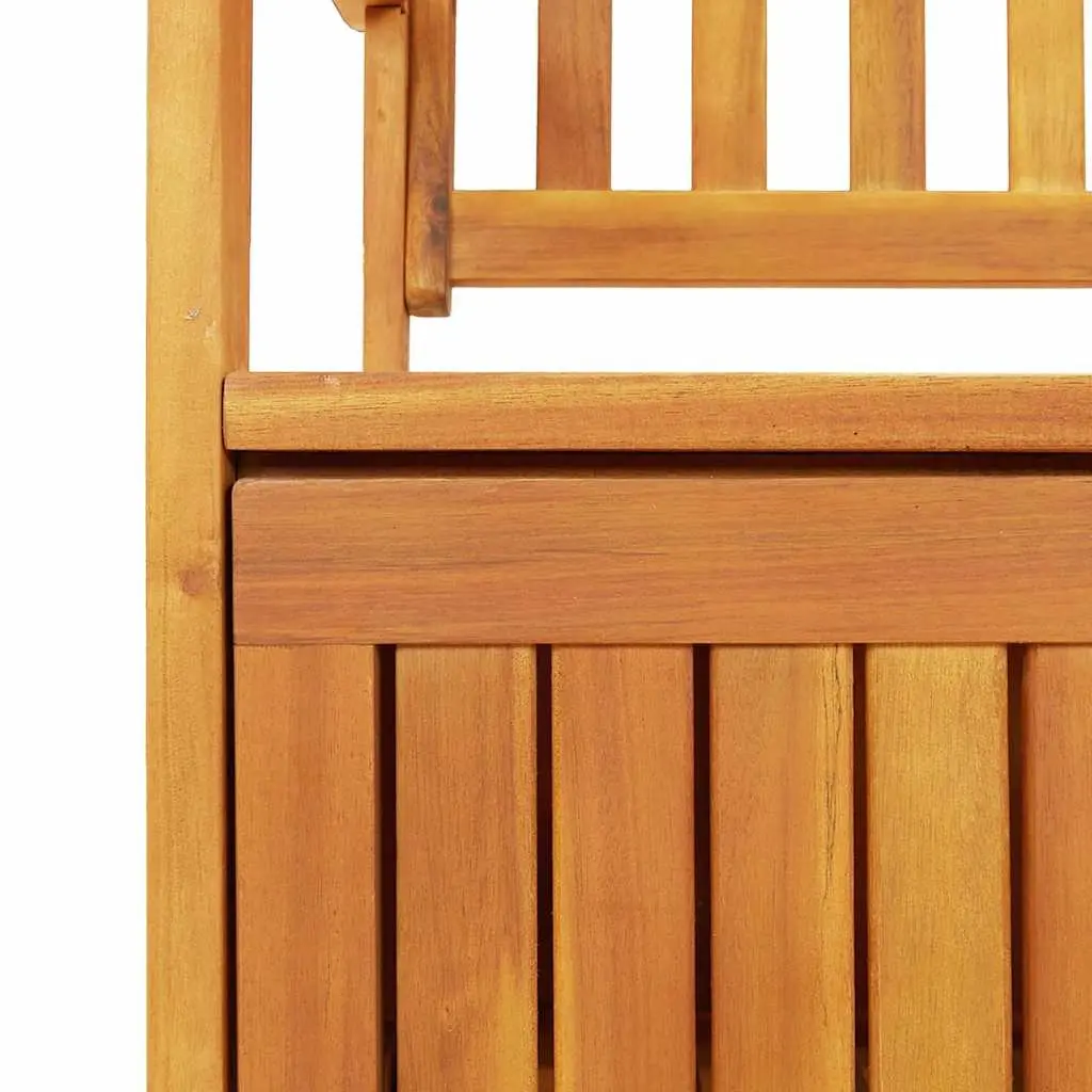 120cm Wooden Outdoor Storage Bench with Backrest