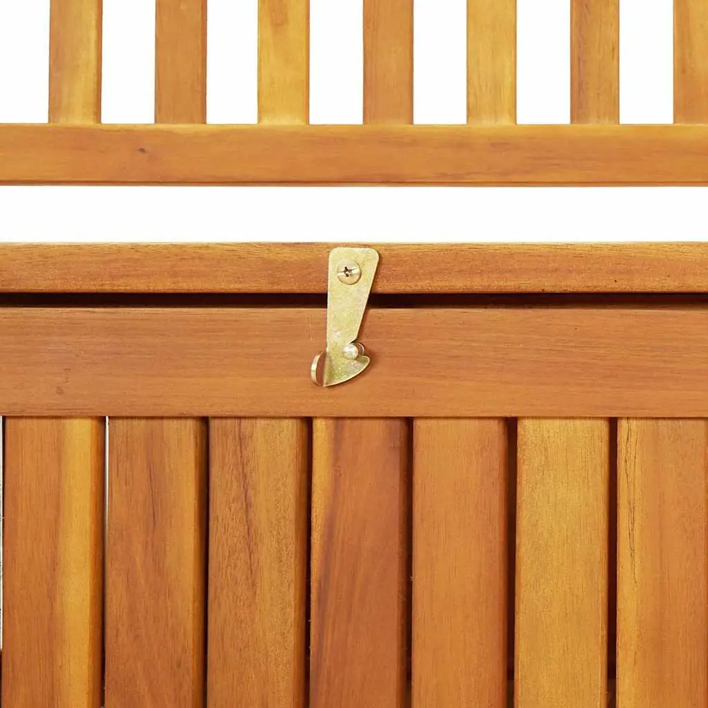 120cm Wooden Outdoor Storage Bench with Backrest