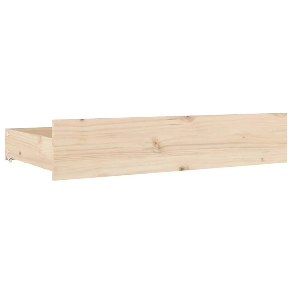 Wooden Bed Frame Solid Pine Wood 135x190cm Brown