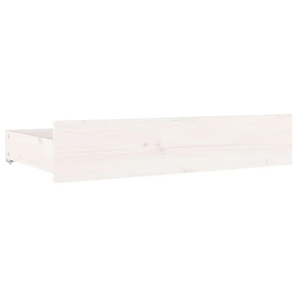 White Bed Frame with Storage Drawers 150x200 cm