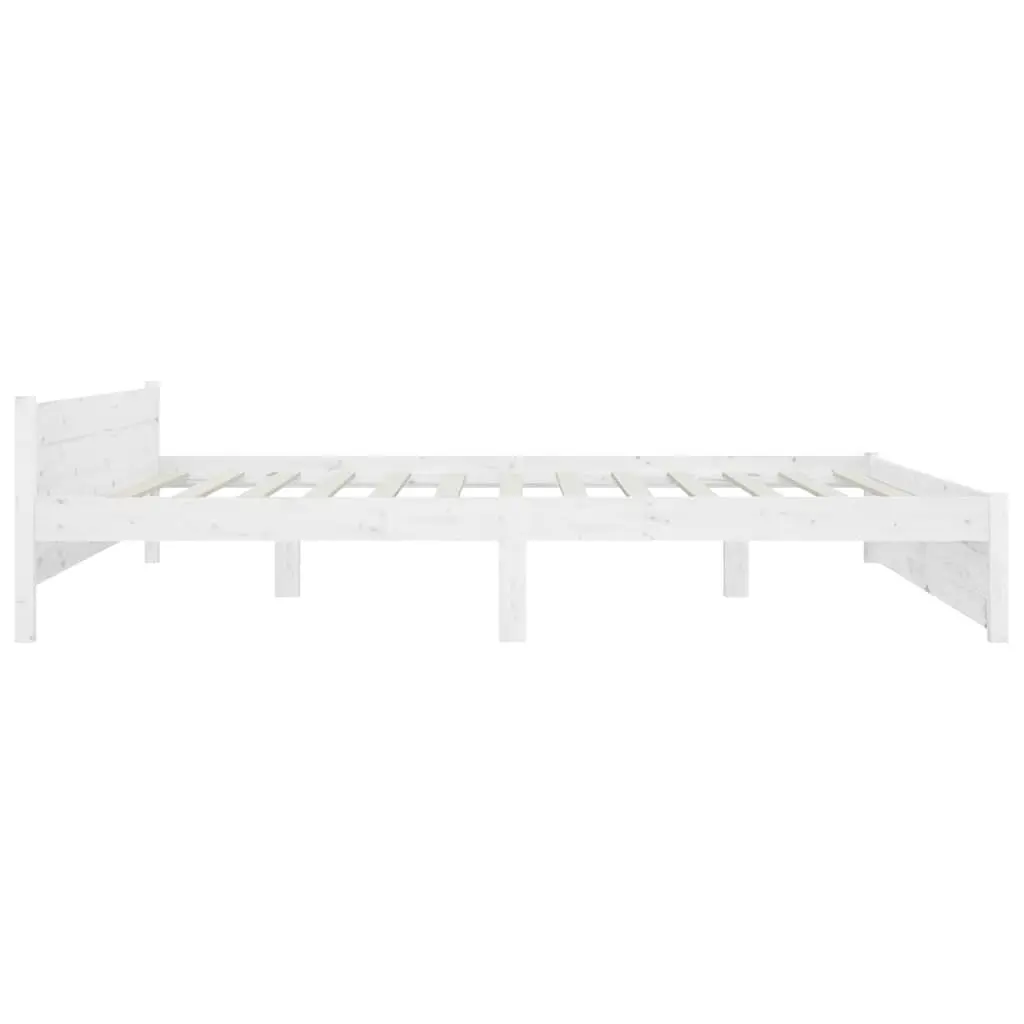 White King Bed Frame with Storage Drawers