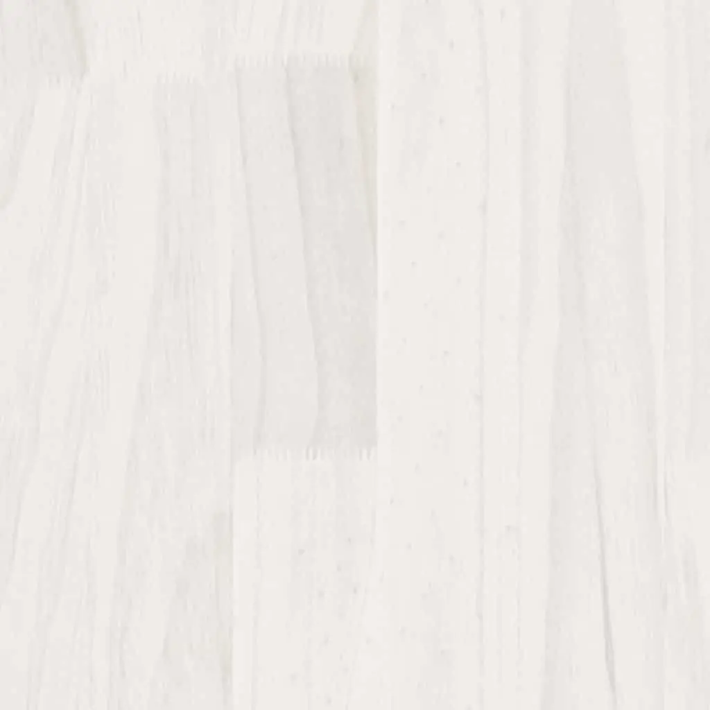 White Solid Pine Wooden Bed Frame with Headboard 90x190 cm