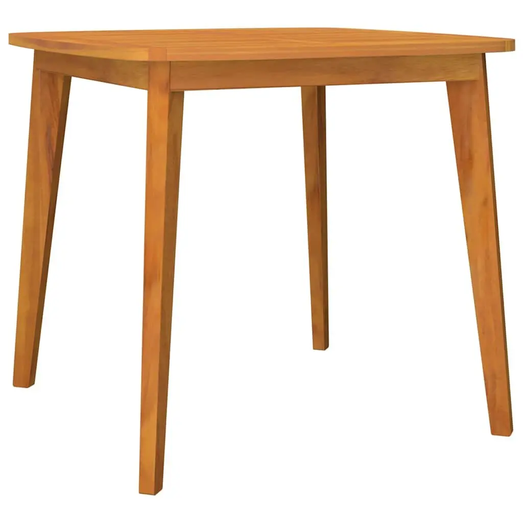 Garden Table Solid Acacia Wood 85x85x75cm Brown Slatted Top