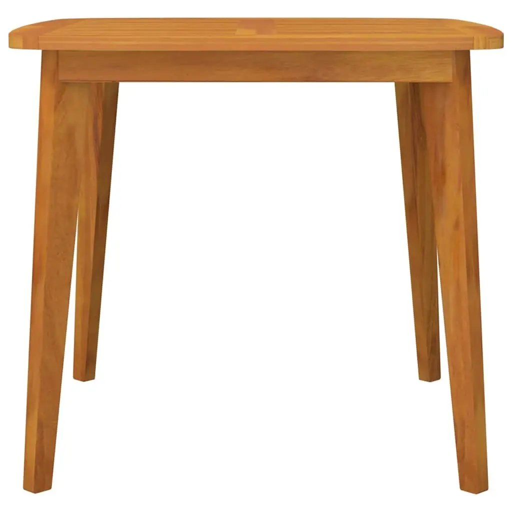 Garden Table Solid Acacia Wood 85x85x75cm Brown Slatted Top