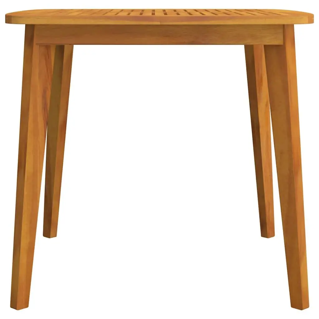Garden Table Solid Acacia Wood 85x85x75cm Brown Slatted Top