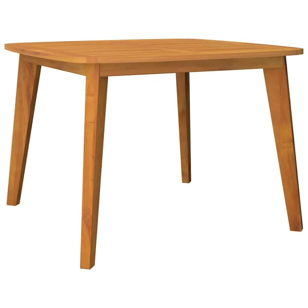 Solid Wood Garden Table 110x110x75 cm Outdoor Furniture Dining Acacia Brown