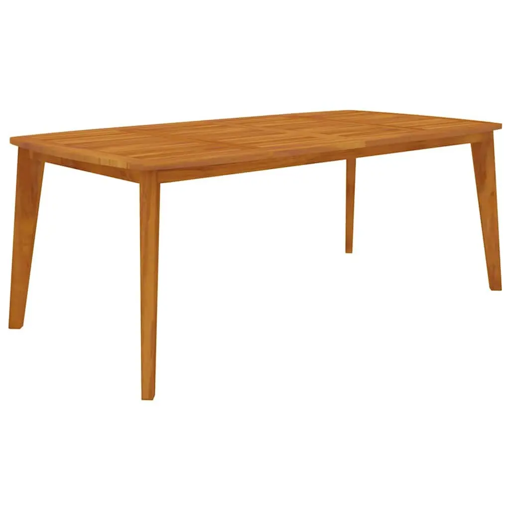 Solid Wood Acacia Garden Table 200x100cm Brown