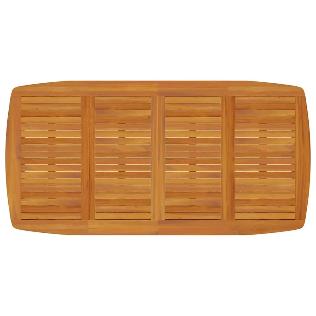 Solid Wood Acacia Garden Table 200x100cm Brown