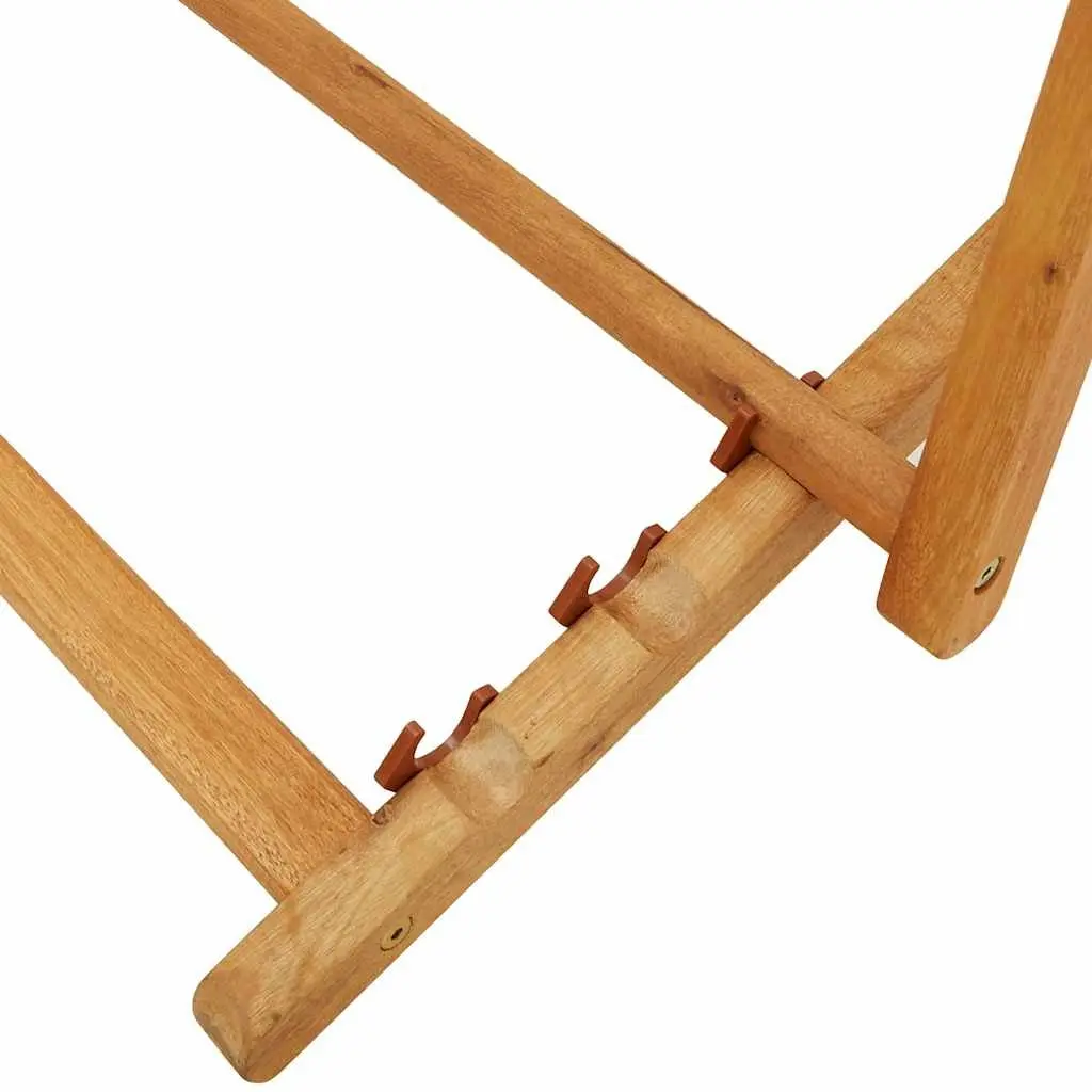 Folding Beach Chair Wooden Frame Fabric Seat Green
