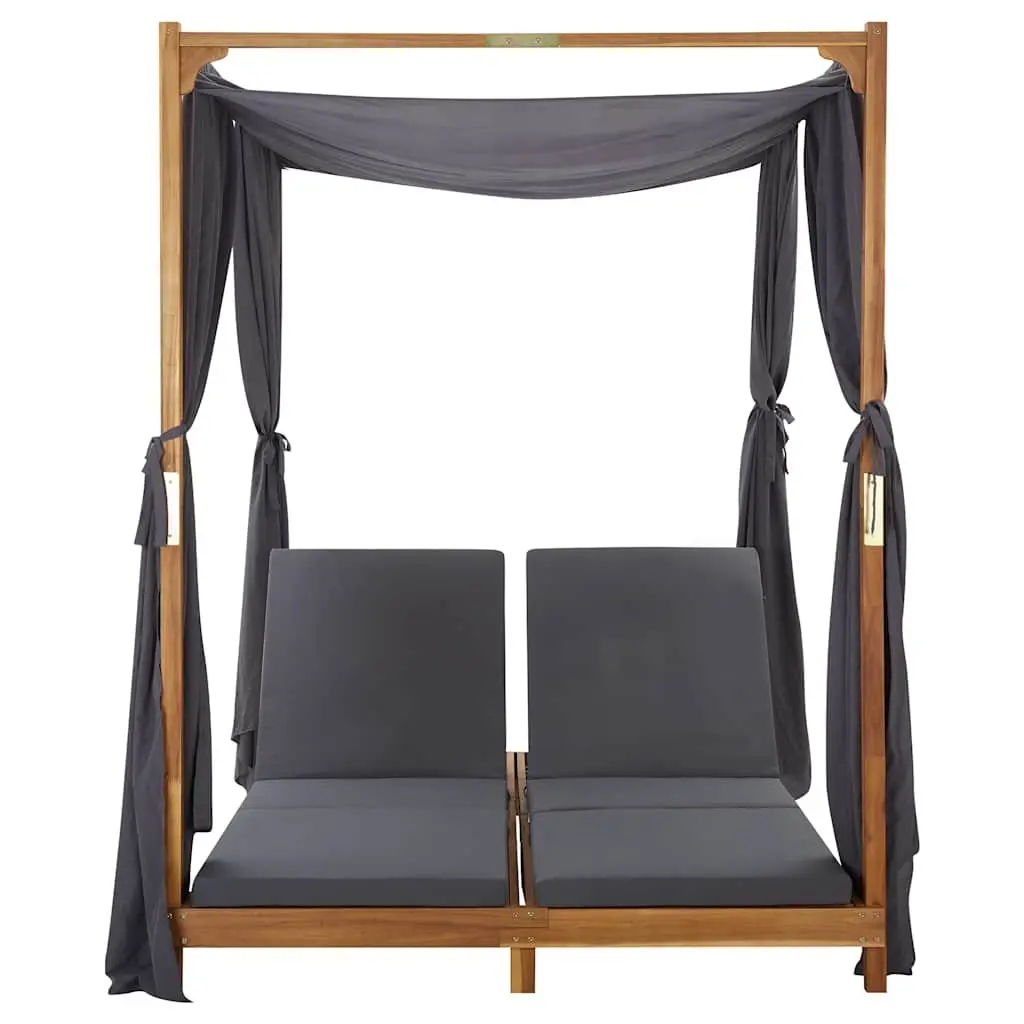 Double Sun Lounger with Adjustable Backrest
