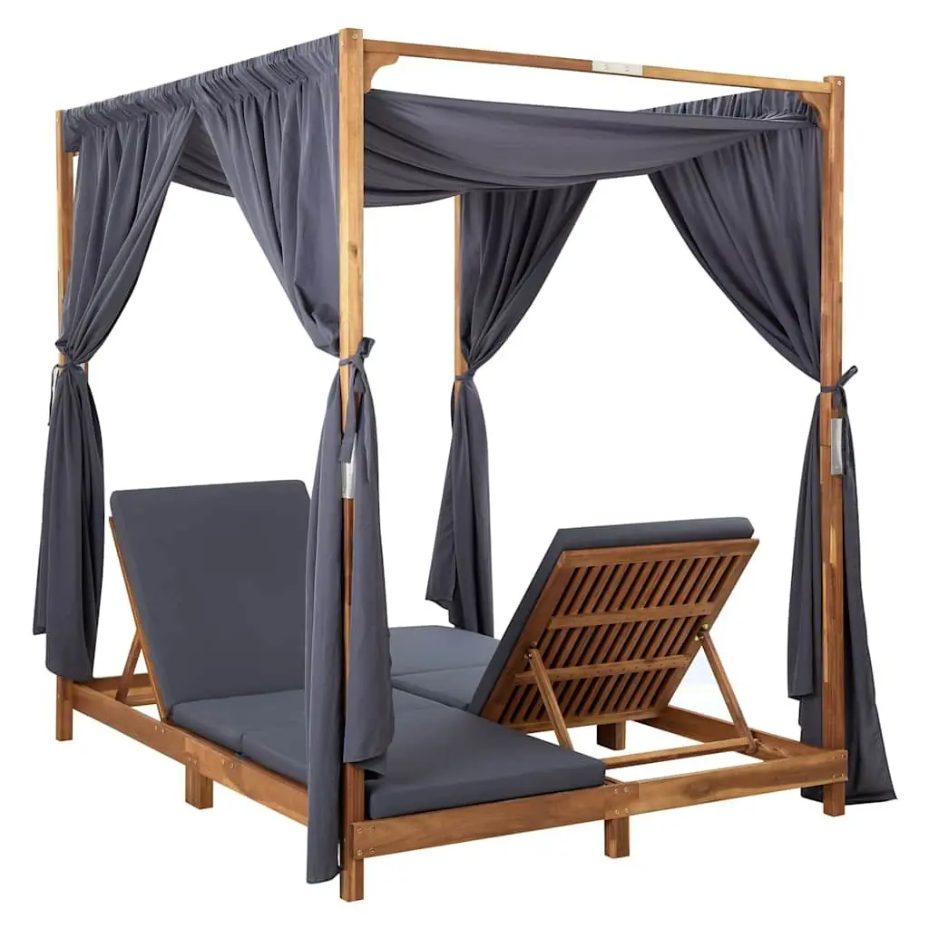 Double Sun Lounger with Adjustable Backrest
