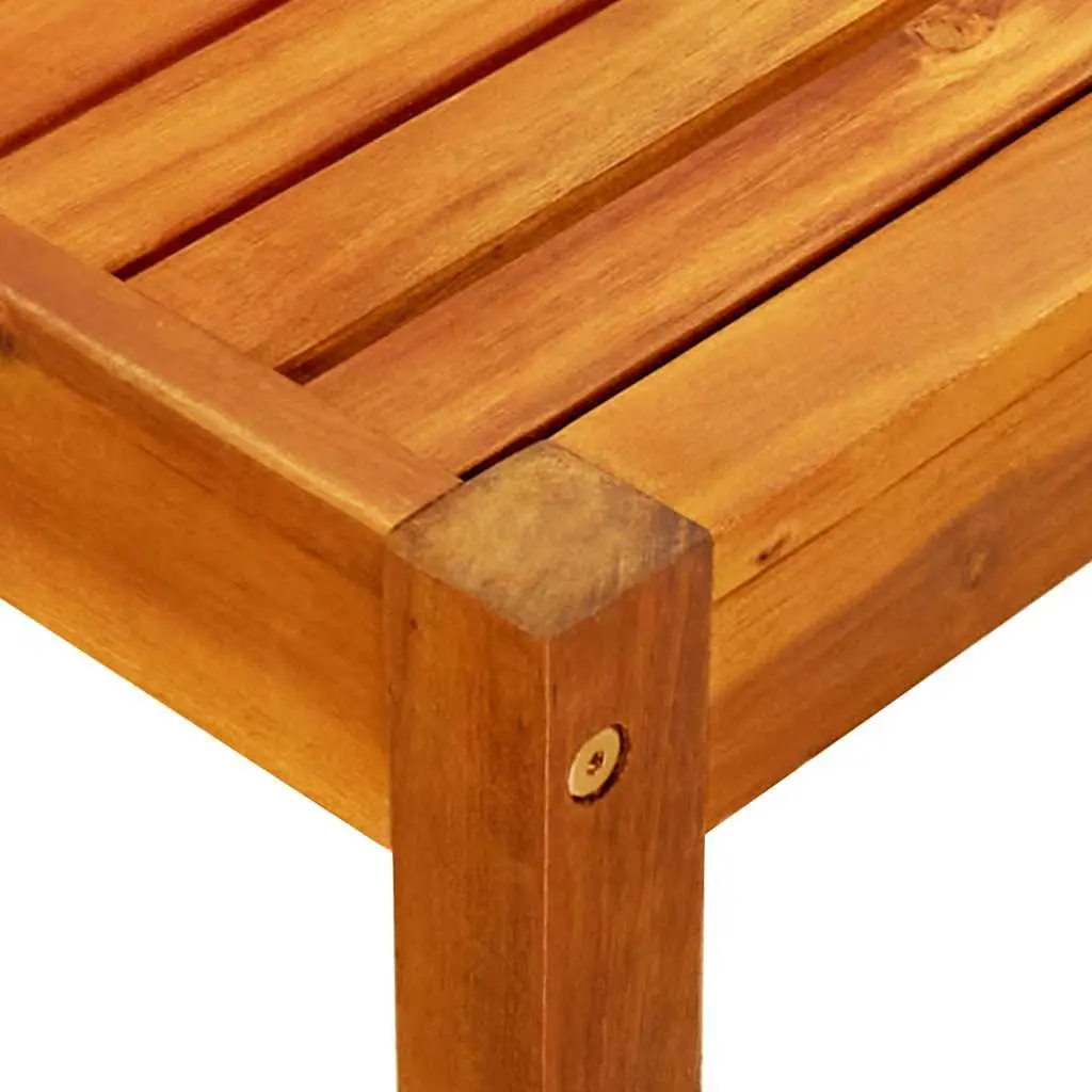 Brown Solid Acacia Wood Garden Table for Outdoors