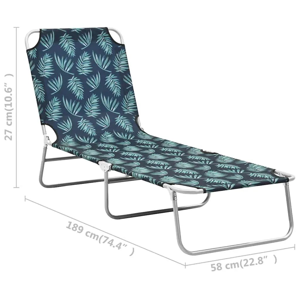 Folding Sun Lounger with Adjustable Backrest