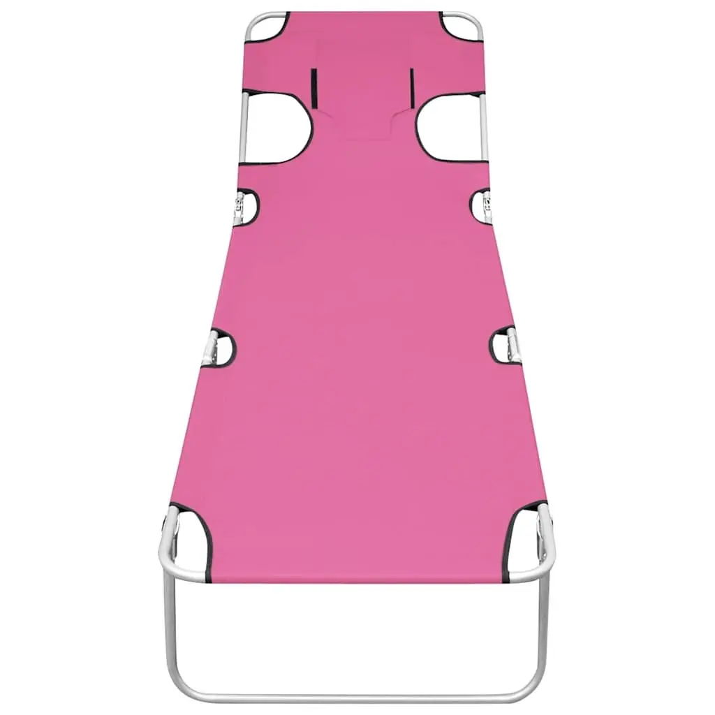 Folding Sun Lounger with Adjustable Backrest