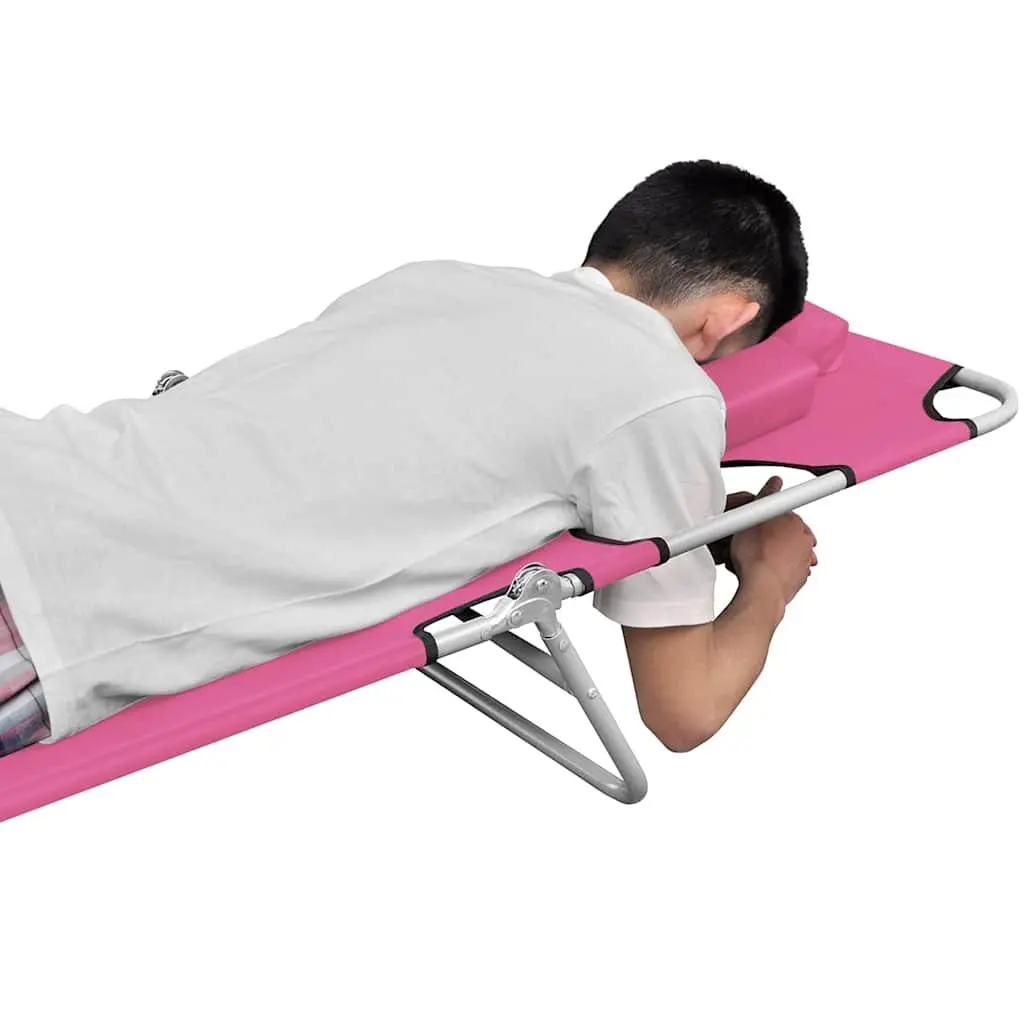 Folding Sun Lounger with Adjustable Backrest