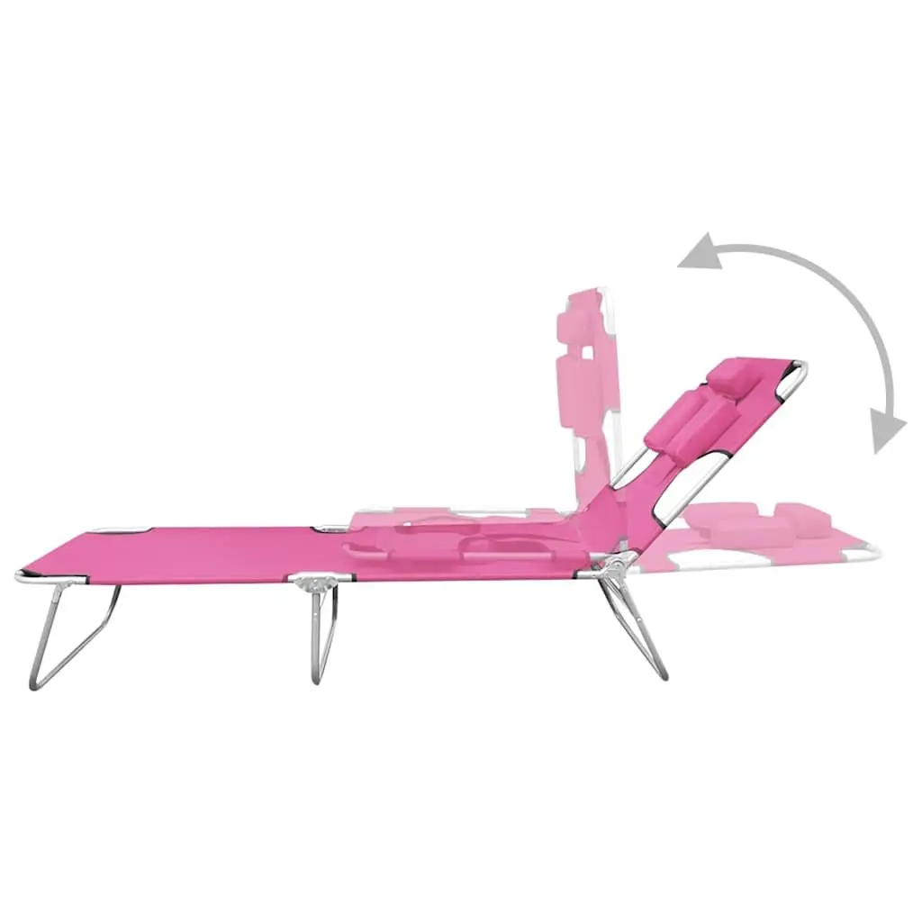 Folding Sun Lounger with Adjustable Backrest