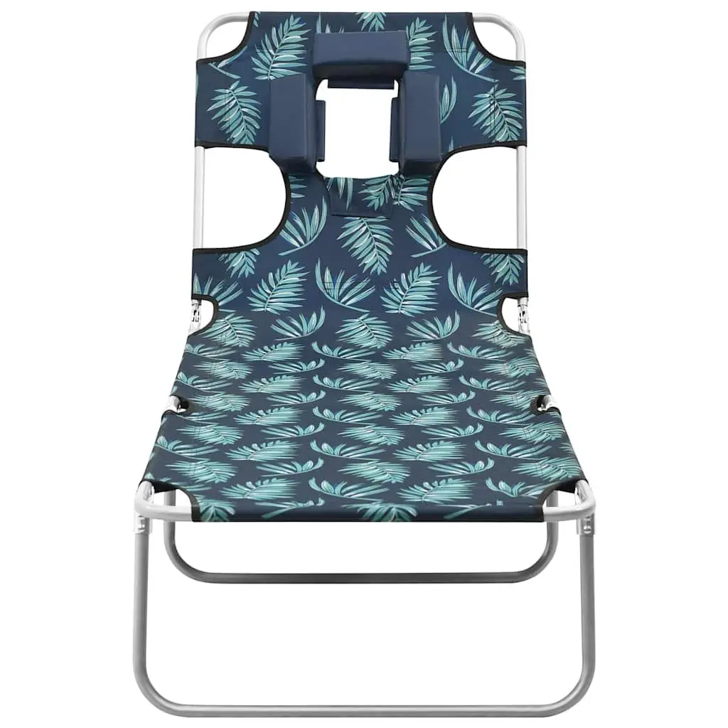Sun Lounger with Adjustable Backrest and Cushion