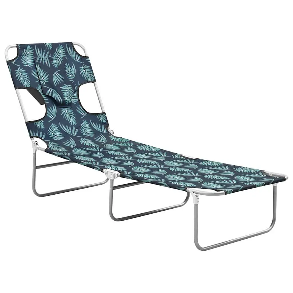 Sun Lounger with Adjustable Backrest and Cushion