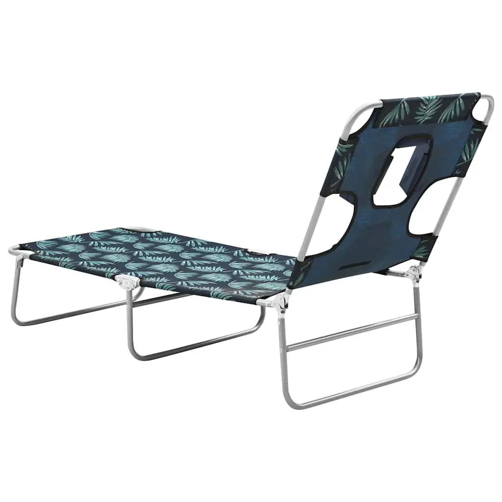 Sun Lounger with Adjustable Backrest and Cushion
