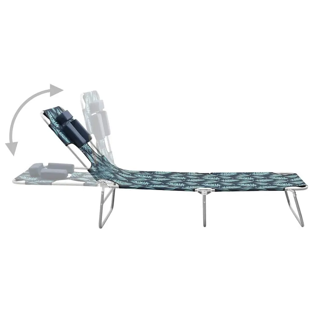 Sun Lounger with Adjustable Backrest and Cushion