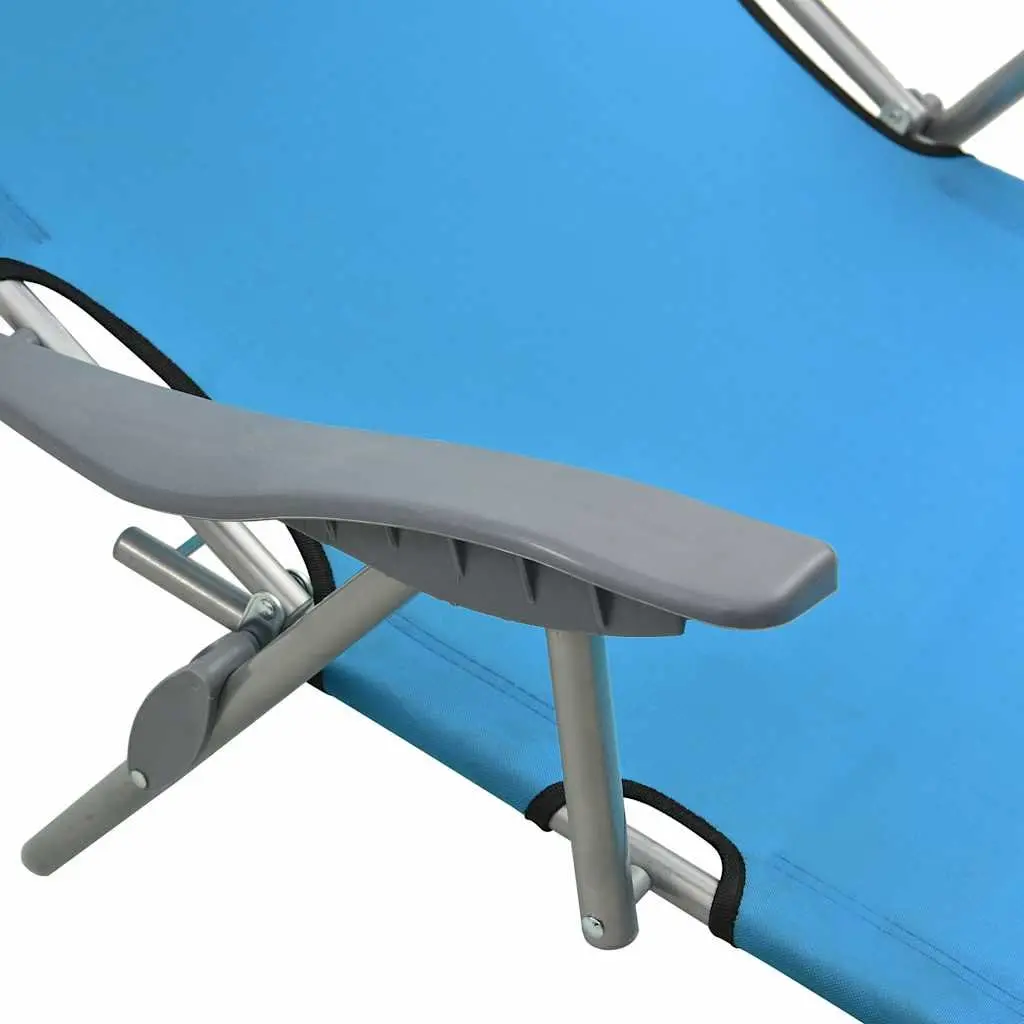 Adjustable Backrest Sun Lounger with Canopy for Outdoors