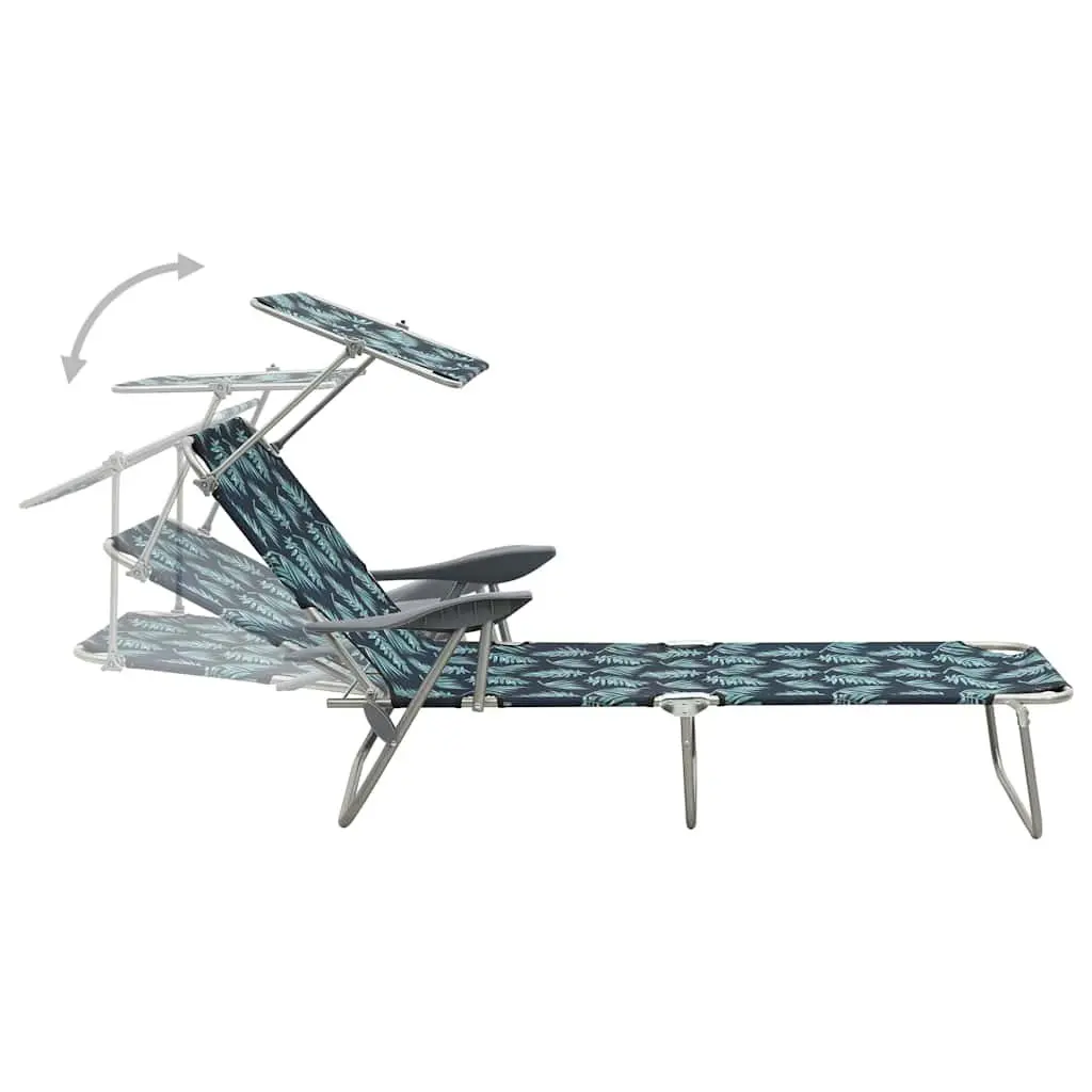 Sun Lounger with Adjustable Canopy for Relaxation