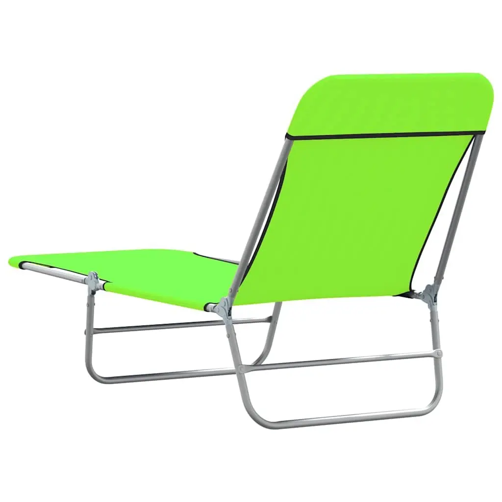 Sun Loungers Foldable 2 pcs Adjustable Backrest Garden Beach Relaxation Seating