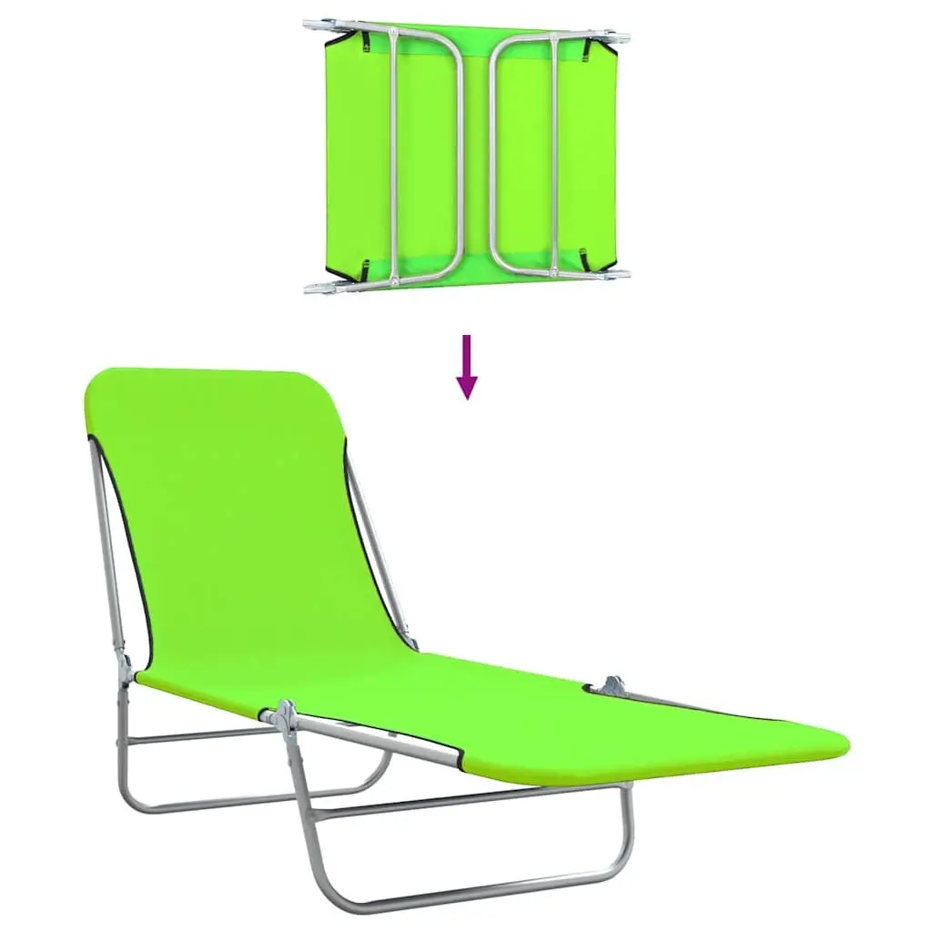 Sun Loungers Foldable 2 pcs Adjustable Backrest Garden Beach Relaxation Seating