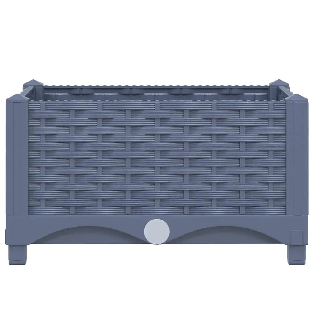 Raised Garden Bed Planter Polypropylene 40x40x23cm Grey