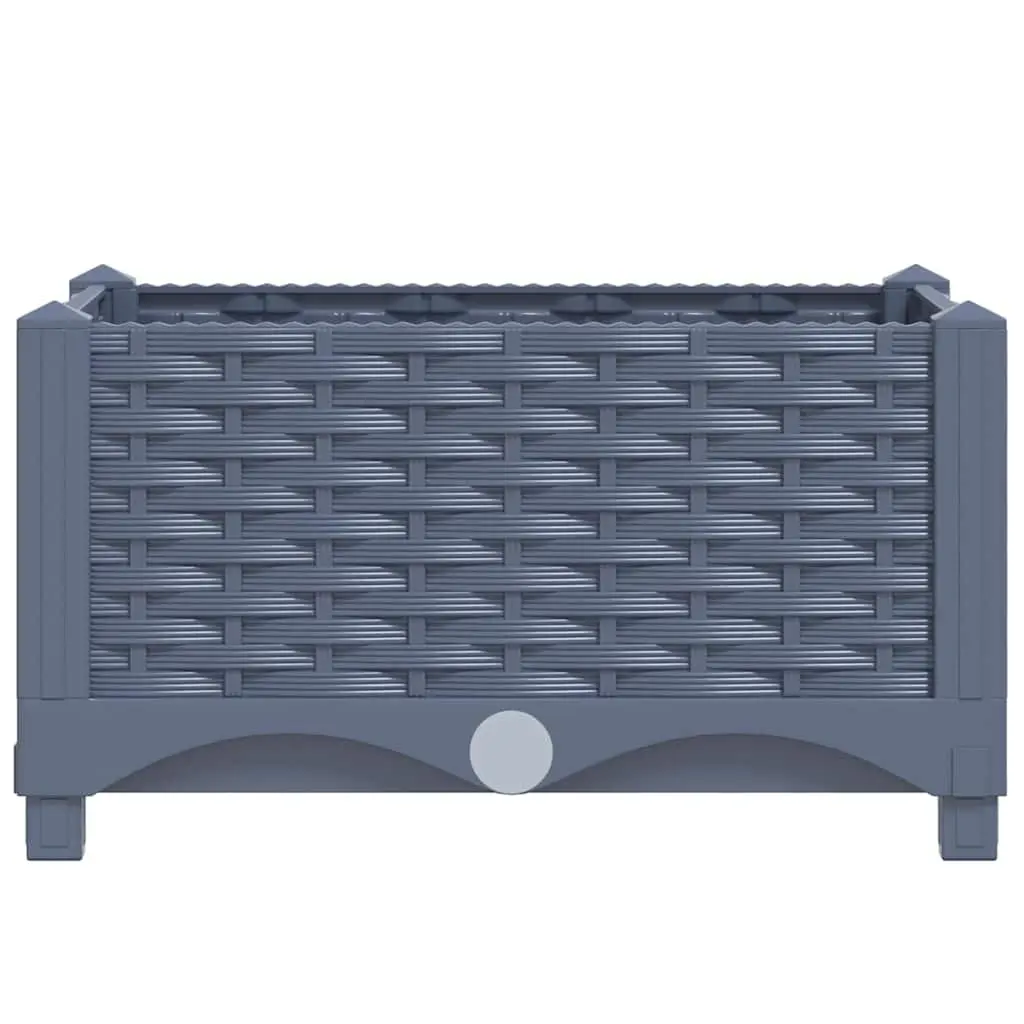 Raised Garden Bed Planter Polypropylene 40x40x23cm Grey