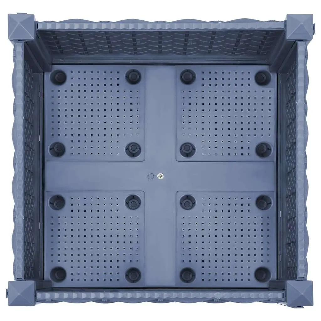 Raised Garden Bed Planter Polypropylene 40x40x23cm Grey