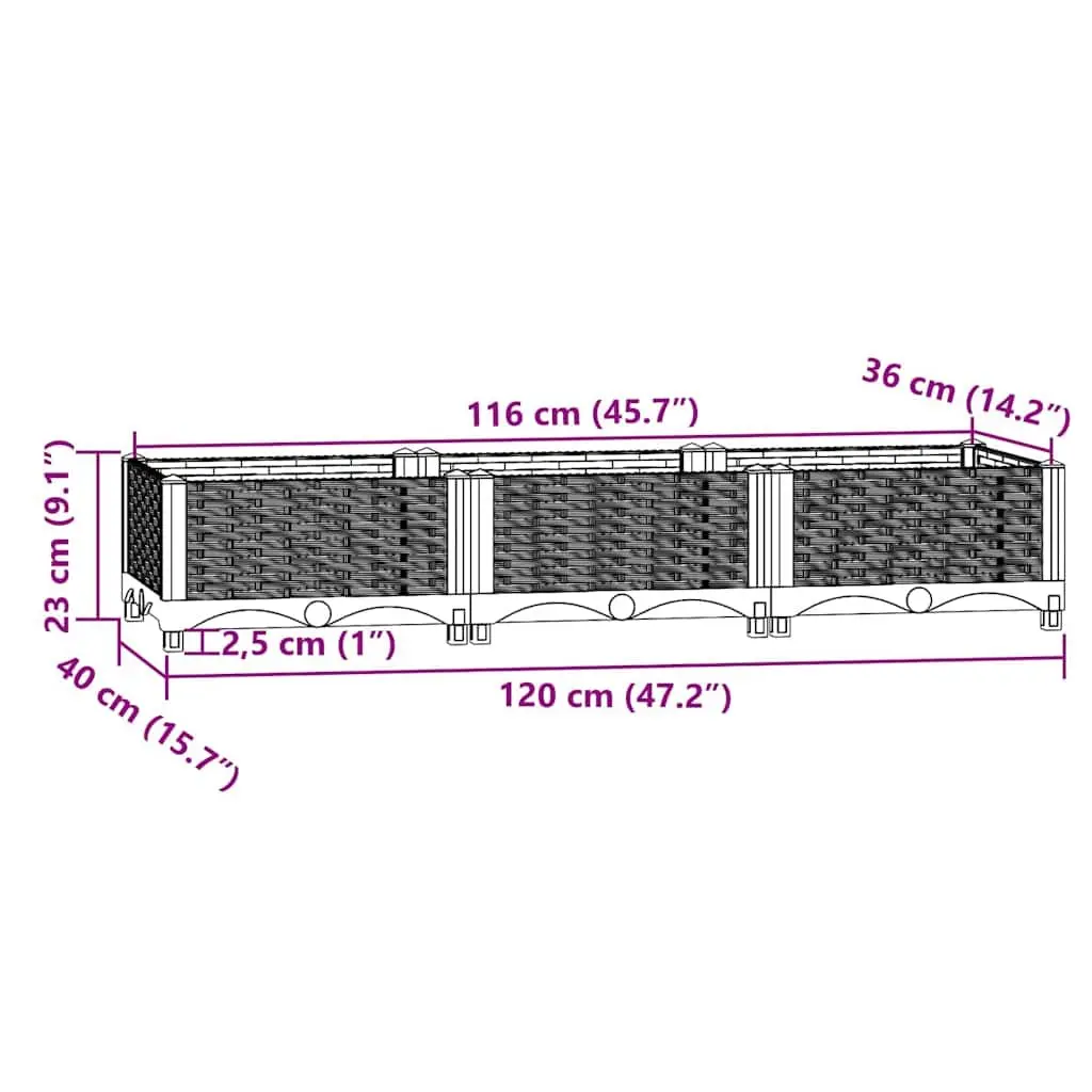 Raised Garden Bed Planter for Outdoor Growing