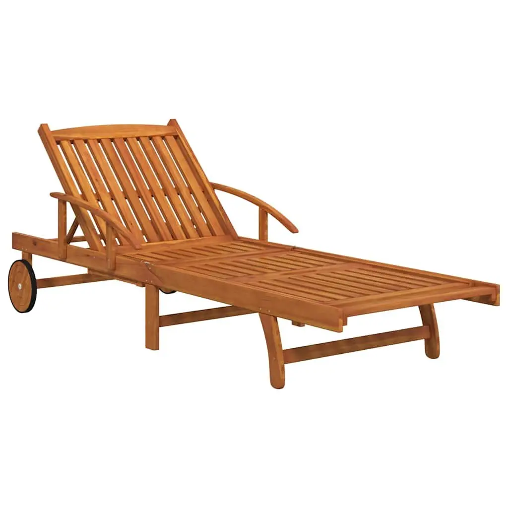 2-Piece Sun Lounger Set with Folding Table