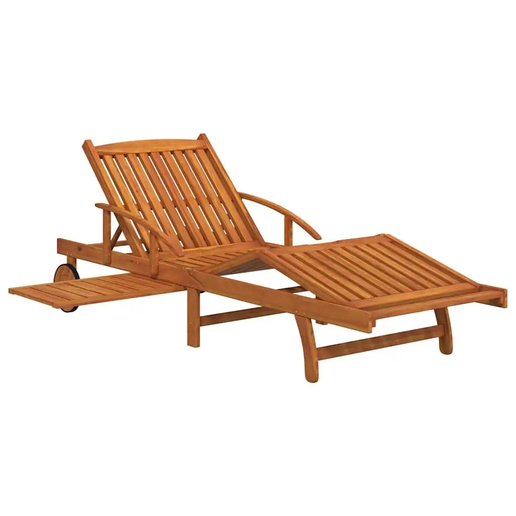2-Piece Sun Lounger Set with Folding Table