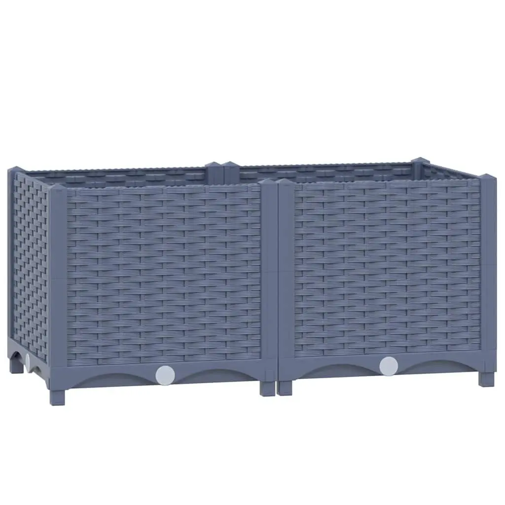 Polypropylene Raised Garden Bed Planter 80x40x38cm