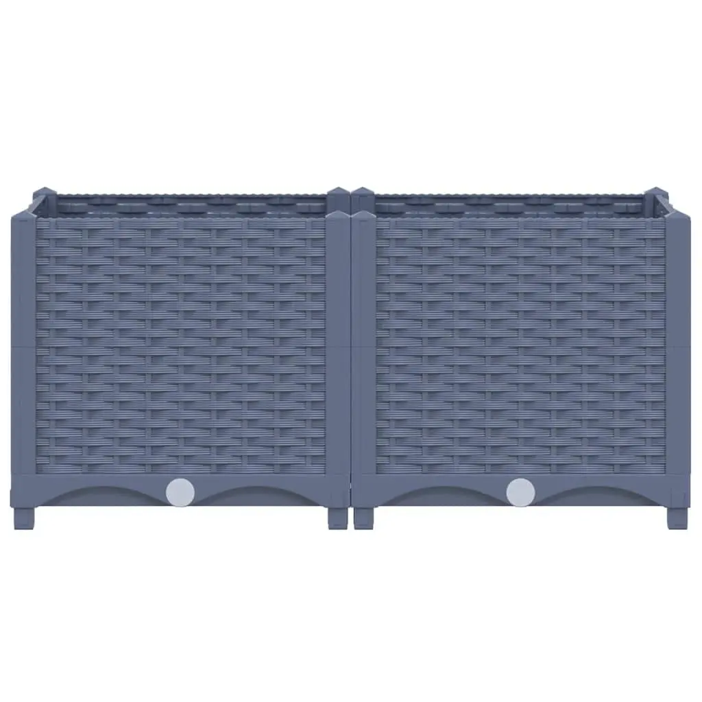 Polypropylene Raised Garden Bed Planter 80x40x38cm