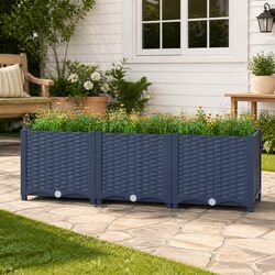 Durable Raised Garden Bed Planter Box for Flowers and Herbs