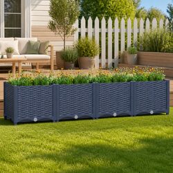 Durable Raised Garden Bed Planter for Outdoor Vegetables and Flowers